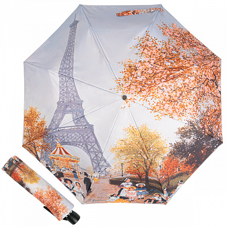 Зонт складной Guy De Jean FD5-AU Mi Mai Tour Eiffel Женский Разноцветный Механика