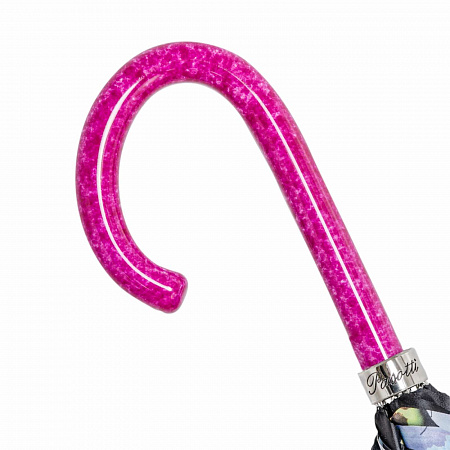 Зонт-трость Pasotti Love Many Faces Fuxia Plastica Perla Женский Черный, Разноцветный Механический