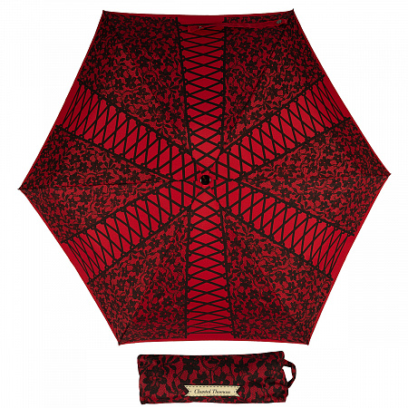 Зонт складной Chantal Thomass 421-OC Dentelle Red Женский Черный, Красный Автомат