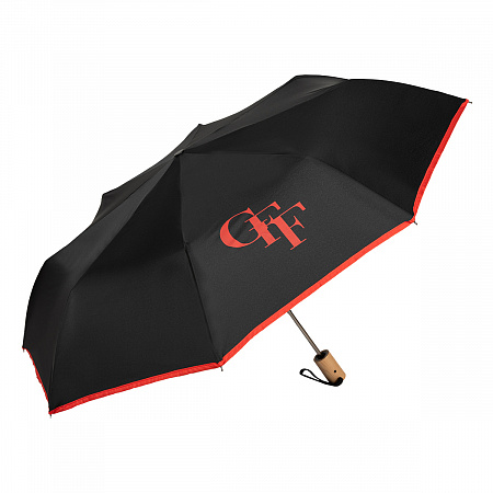 Зонт складной Ferre 373-OM Classic Black Женский, Мужской Черный Полуавтомат