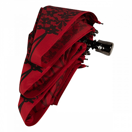 Зонт складной Chantal Thomass 421-OC Dentelle Red Женский Черный, Красный Автомат