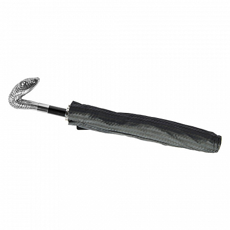 Зонт складной Pasotti Auto Snake Silver Rombes Black   