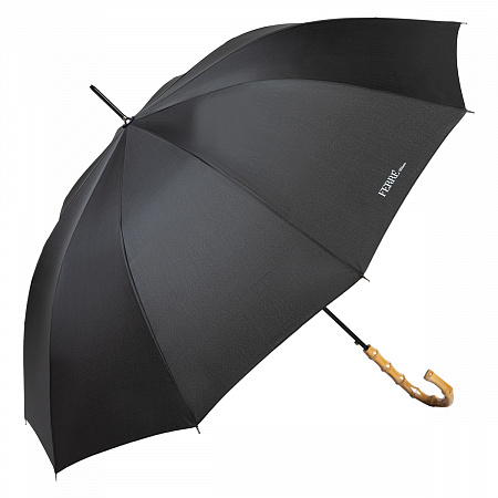 Зонт-трость Ferre 3043-LA Bamboo Black Мужской Черный Полуавтомат