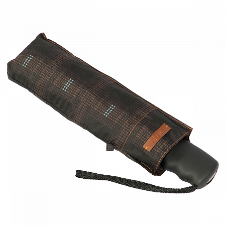 Зонт складной M&amp;P C2799-OC Piatto Righe Black Мужской Черный, Каштановый, Коричневый, Бежевый Автомат