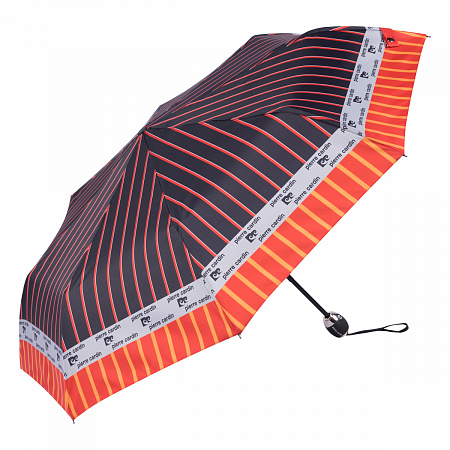 Зонт складной Pierre Cardin 660-OC Stripes Multi Женский Черный, Серый, Оранжевый, Красный Автомат