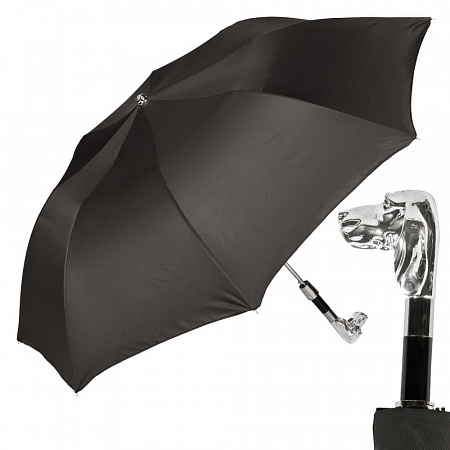 Зонт складной Pasotti Auto Fido Silver Oxford Black   