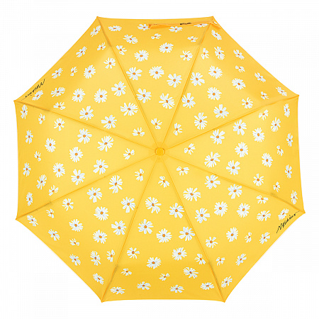 Зонт складной Moschino 9049-OCU Daisies Yellow Женский Желтый, Белый Автомат, система Антиветер