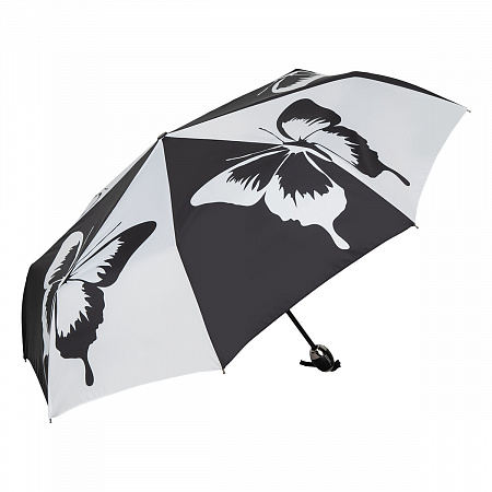 Зонт складной Ferre 6009-OC Butterfly Black/White Женский Черный, Белый Полный автомат