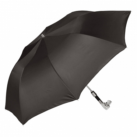 Зонт складной Pasotti Auto Fido Silver Oxford Black   