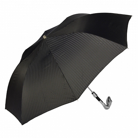 Зонт складной Pasotti Auto Snake Silver Rombes Black   