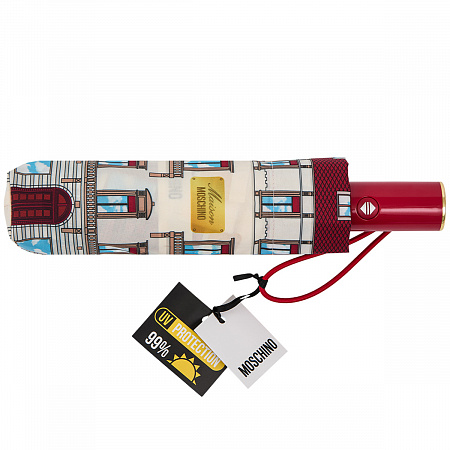 Зонт складной Moschino 9177-OCA Maison Moschino Multi Женский Разноцветный, Бежевый Автомат, система Антиветер