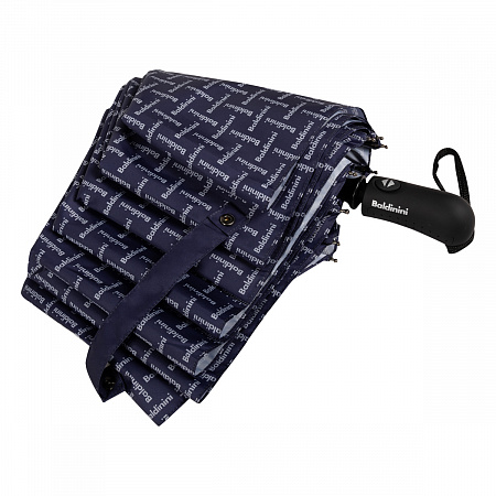 Зонт складной Baldinini 39-OC Logo Dark Blue Мужской Синий Полный автомат