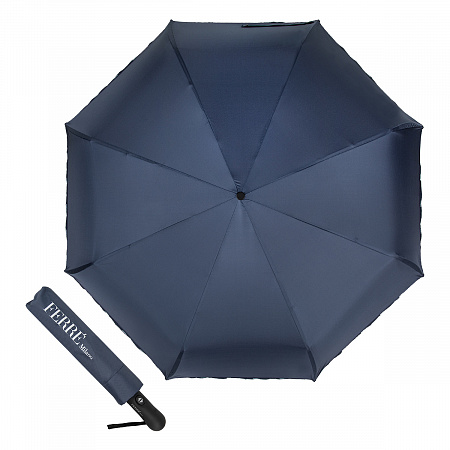 Зонт складной Ferre 3016-OC Logo Classic Blue Мужской Синий Полный автомат