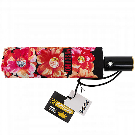 Зонт складной Moschino 8994-OCA Flowers and buttons Multi Женский Розовый, Красный Автомат, система Антиветер