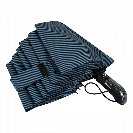 Зонт складной Ferre 688-OC Stripes Blu New Мужской Синий Автомат, система Антиветер