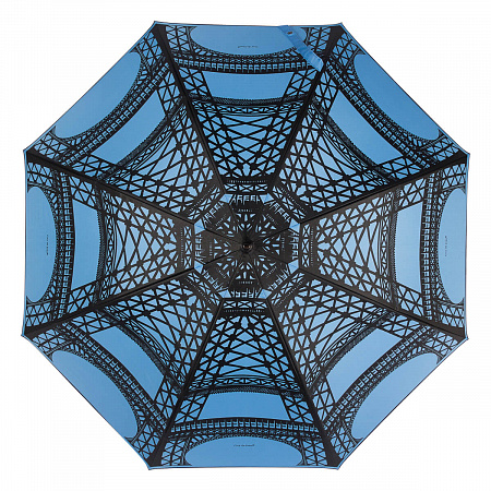 Зонт-Трость Guy De Jean 1214-LA Eiffel Blu Женский голубой Полуавтомат