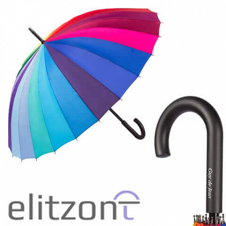 Зонт-трость Guy De Jean 1212-LM Raduga long Женский Разноцветный Механика