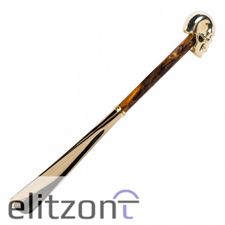Ложка для обуви Pasotti Capo Череп Gold Moro