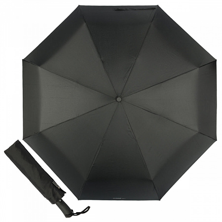 Зонт складной Ferre 3014-OC Classic Black Мужской Черный Автомат