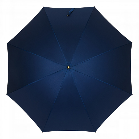 Зонт-трость Pasotti Uno Oxford Dark Blu Pelle Женский Синий Полуавтомат