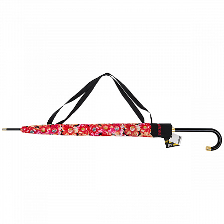 Зонт-трость Moschino 8994-63AUTOA Flowers and buttons Multi Женский Розовый, Красный, Бежевый Полуавтомат