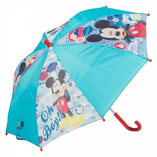 Зонт-трость Детский Disney 004 Mickey Blu Женский голубой Механика