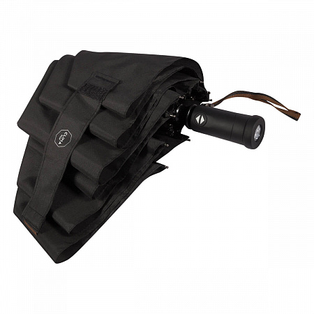 Зонт cкладной M&amp;P C2781-OC Light Black (встроенный фонарик) Мужской Черный Автомат
