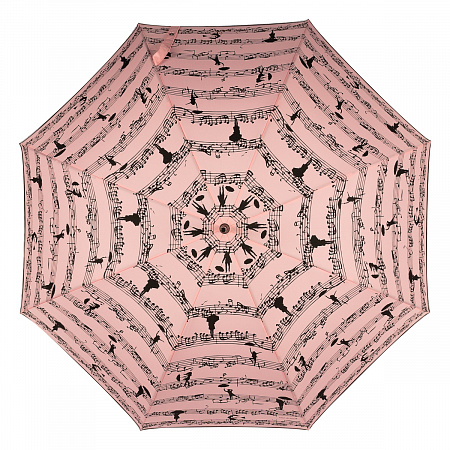 Зонт-Трость Guy De Jean 1214-LA Eiffel Melodie Pink Женский Черный, Розовый Полуавтомат