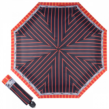 Зонт складной Pierre Cardin 660-OC Stripes Multi Женский Черный, Серый, Оранжевый, Красный Автомат