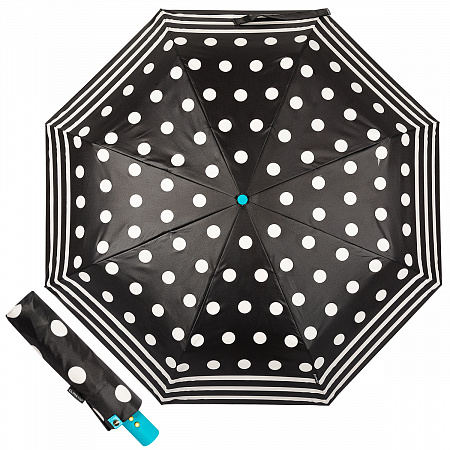 Зонт складной M&amp;P C58215 Dots Black Женский Черный, Белый Автомат