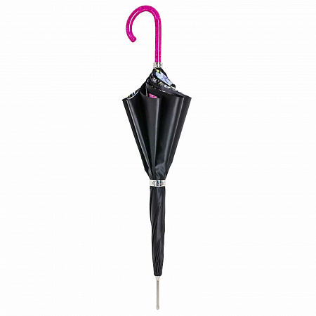 Зонт-трость Pasotti Love Many Faces Fuxia Plastica Perla Женский Черный, Разноцветный Механический