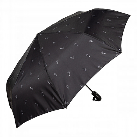 Зонт складной Ferre 6036-OC Tiara Black Мужской Черный Автомат