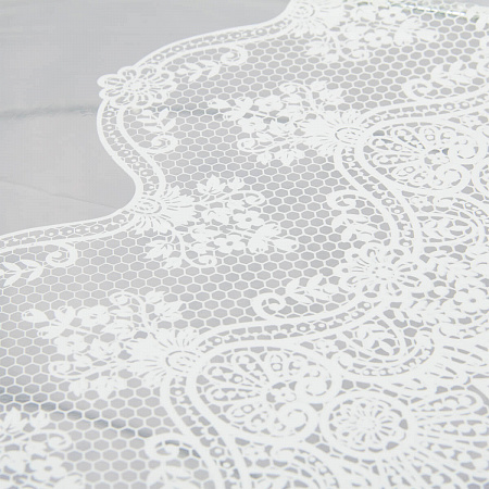 Зонт-трость Guy De Jean 1215-LM Frivole Tulle Bianco long Женский Прозрачный, Белый Механический