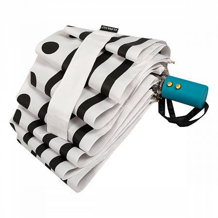 Зонт складной M&amp;P C58215 Dots White Женский Черный, Белый Автомат