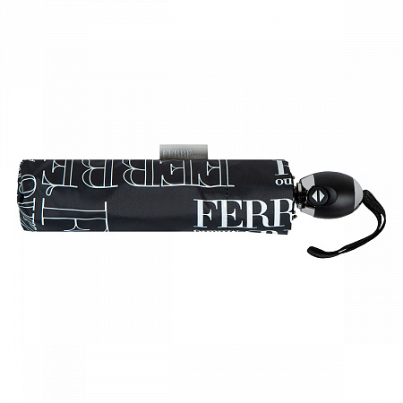 Зонт складной Ferre 6014-OC Logo Black and White Женский Черный, Белый Автомат, система Антиветер