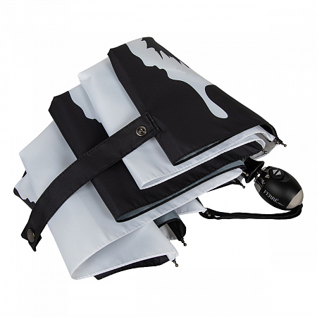 Зонт складной Ferre 6009-OC Butterfly Black/White Женский Черный, Белый Полный автомат