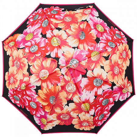 Зонт-трость Moschino 8994-63AUTOA Flowers and buttons Multi Женский Розовый, Красный, Бежевый Полуавтомат