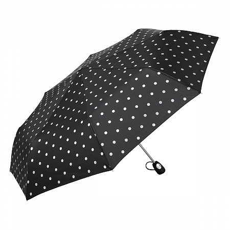 Зонт складной Pierre Cardin 82827-OC Dots Black Женский Черный, Белый Полный автомат